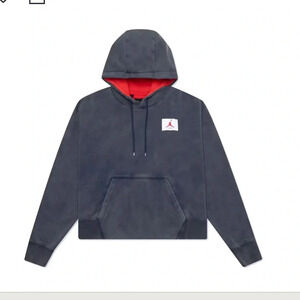 Jordan Womens Flight Hoodie sweatshirt Midnight Navy/University Red large‎ EUC